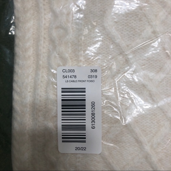 NEW LOFT Plus Cable Front Turtleneck Sweater Ivory Size 20 / 22 - Picture 11 of 13